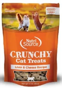 3oz Nutrisource Cat Crunchy Treats Liver/Cheese - Treats